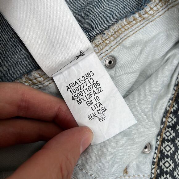 Ariat REAL Jeans Womens 28S (29 x 30) Rosa Perfect Rise Boot Cut Lita Denim - Picture 14 of 14